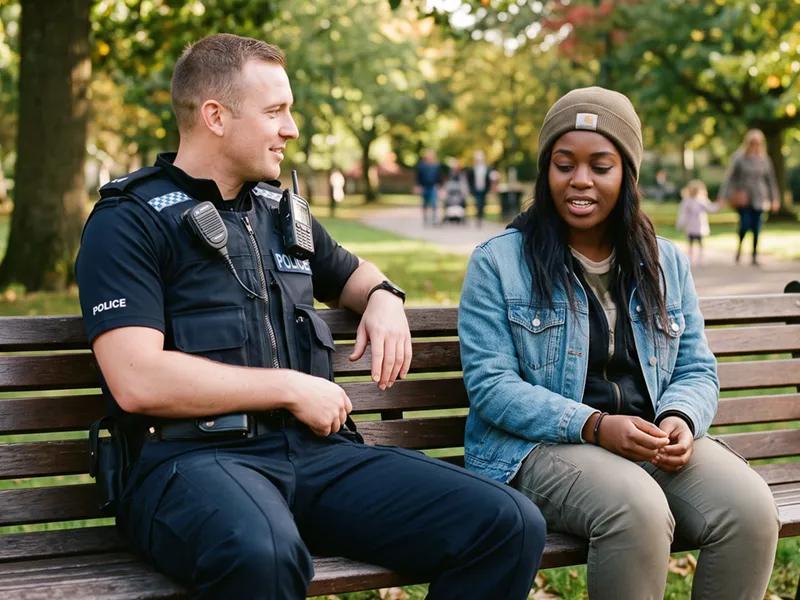 COLOUR-IMAGE_us-male-police-officer-bench_jul26