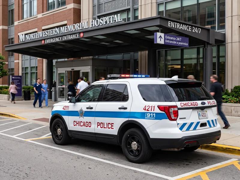 COLOUR-IMAGE_hospital-entrance-police-patrol-car-us_jul26
