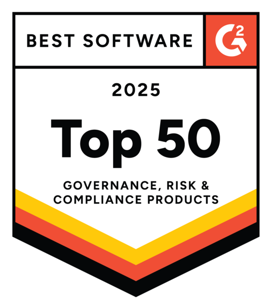 BADGE_G2-2025-Best-Software-GovernanceRiskCompliance-50_feb25