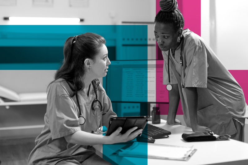 SINGLE-IMAGE_squares-two-nurses-talking-over-tablet_sept24