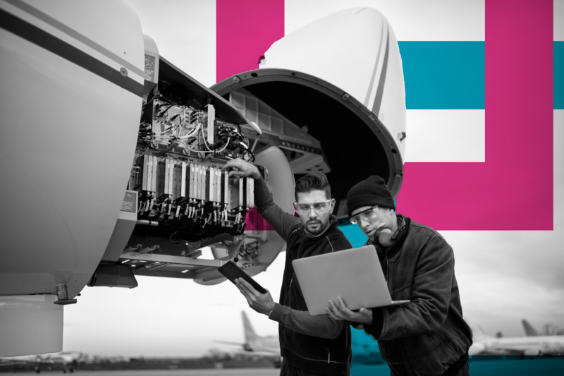 SINGLE-IMAGE_squares-two-aviation-engineers-checking-tablet-laptop_oct23